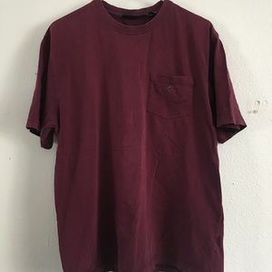 maroon shark shirt